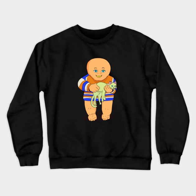 Creepy Goober Crewneck Sweatshirt by brian wysol